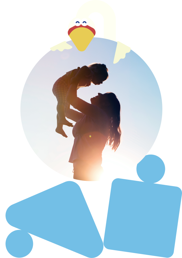 Parent lifting child